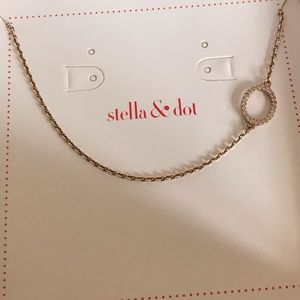 Stella & Dot rose gold sideways necklace